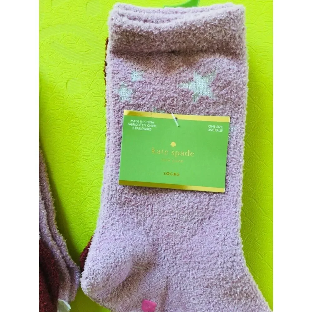 NWT❤️Kate Spade womens cozy 2 pairs a set socks
